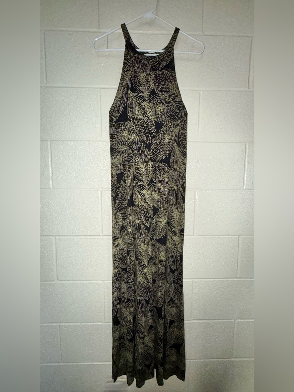 Fighting Eel Hawai’i Maxi Dress Sz Small Black + Blonde
